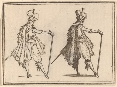 رجل نبيل مع قصب بواسطة Edouard Eckman after Jacques Callot