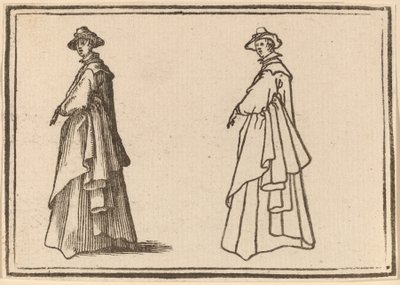 المرأة الدائمة في معطف عظيم بواسطة Edouard Eckman after Jacques Callot