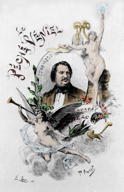 واجهة فيلم "The veniel sin" بقلم أونوريه دي بلزاك. رسم توضيحي لبول أفريل (1843-1928) عام 1901. بواسطة إدوارد هنري أفريل