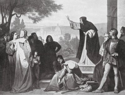 وعظ سافونارولا (ليثو) بواسطة إدوارد جان كونراد (بعد) حمان