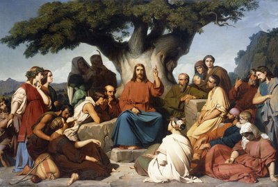 "سورمون يسوع المسيح على الجبل" بواسطة Edouard Louis Dubufe