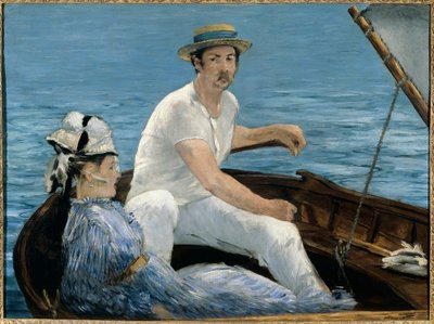 بواسطة القارب الرسم إدوارد مانيه (1832-1883) 1874 صن. 0.97 × 1.30 م. نيويورك. متحف متروبوليتان بواسطة إدوارد مانيه