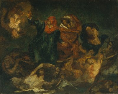 نسخ بعد لحاء دلاكرواكس من دانتي ، كاليفورنيا. 1859. بواسطة إدوارد مانيه