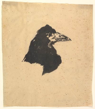 تصميم لملصق وغطاء The Raven بقلم إدغار آلان بو ، ١٨٧٥. بواسطة إدوارد مانيه