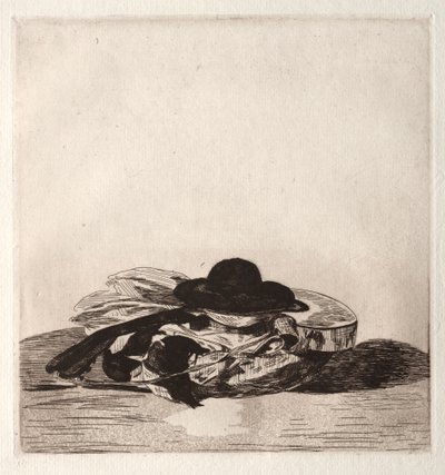 Fronttispiece لنسخة من النقش: القبعة والغيتار ، 1862. بواسطة إدوارد مانيه