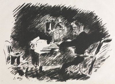 رسم توضيحي لـ The Raven للكاتب Edgar Allan Poe. بواسطة إدوارد مانيه