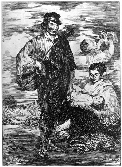 Les Gitanos ، الغجر ، c1850-1880 1924 بواسطة إدوارد مانيه
