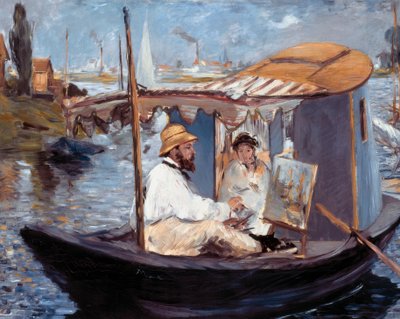 لوحة مونيه في مرسمه بواسطة إدوارد مانيه