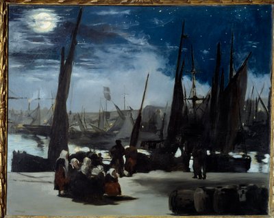 ضوء القمر على ميناء بولوني لوحة لإدوار مانيه (1832-1883) 1869 صن. 0،82x1،01 م باريس ، متحف أورسيه بواسطة إدوارد مانيه