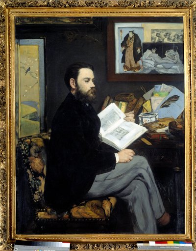 Portrait of Emile Zola (1840 - 1902) - Painting by Edouard Manet (1832-1883) بواسطة إدوارد مانيه
