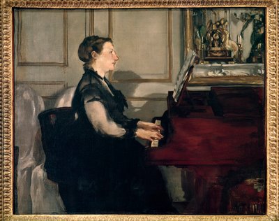 صورة لمدام مانيه على البيانو رسمها إدوارد مانيه (1832-1883) بواسطة إدوارد مانيه