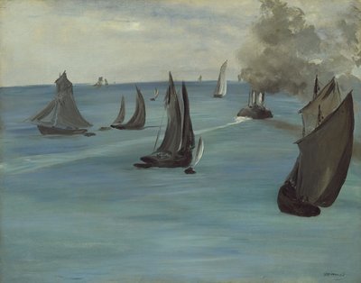 مغادرة القارب البخاري بولون ، 1864 بواسطة إدوارد مانيه