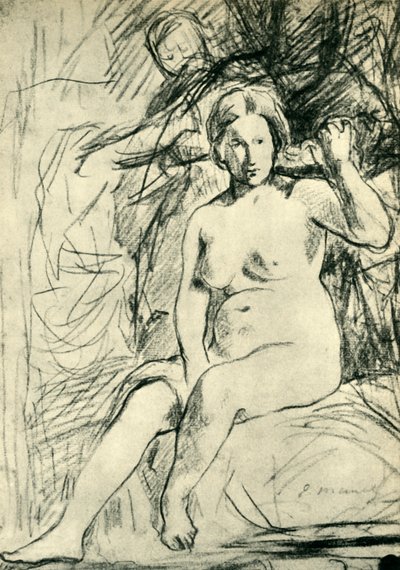 دراسة جالس عاري لا تواليت ، 1858-1860 ، 1943. بواسطة Édouard Manet