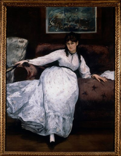 الباقي (صورة للمرأة الرسامة بيرث موريسو على الأريكة) لوحة لإدوارد مانيه (1832-1883) 1870 بروفيدنس. متحف للفن بواسطة إدوارد مانيه
