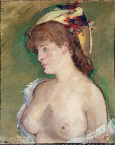 The blonde with topless - oil on canvas بواسطة إدوارد مانيه