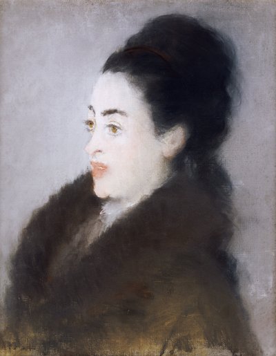 امرأة في معطف فرو في الملف الشخصي ، 1879 بواسطة إدوارد مانيه