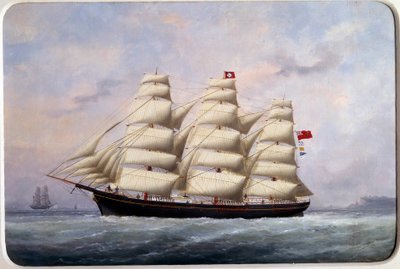 المراكب الشراعية William Lawrence Watercolor بواسطة Edouard Adam (1847-1929) 1881 Paris ، Musee de la Marine بواسطة إدوارد ماري آدم