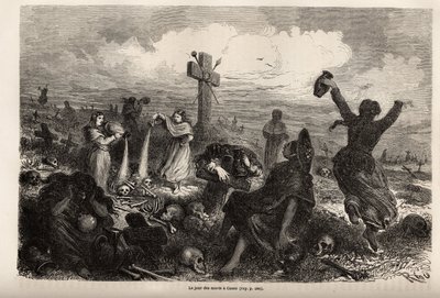 الاحتفال بالعيد في كوزكو ، رسم ريو ، لتوضيح رحلة بول ماركوي عبر أمريكا الجنوبية من 1848 إلى 1860. نقش في "" Le Tour du monde "، تحرير إدوارد شارتون بواسطة إدوارد ريو