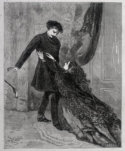Edmond Dantes et Mercedes - نقش ريو في "" The Count of Monte Cristo "(Monte-Cristo) بقلم Alexandre Dumas pere (1802-1870) ، محرر. جول روف وسي بواسطة إدوارد ريو