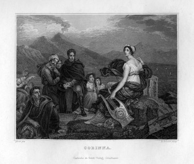 كورينا ، الشاعر اليوناني القديم ، 1833 بواسطة إدوارد شولر
