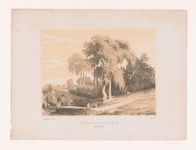 Landschapsstudie (العنوان على الكائن) بواسطة الكسندر كالامي