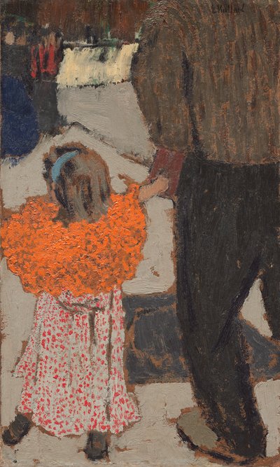 طفل يرتدي وشاحًا أحمر حوالي 1891 (زيت على ورق مقوى) بواسطة إدوارد فويلارد