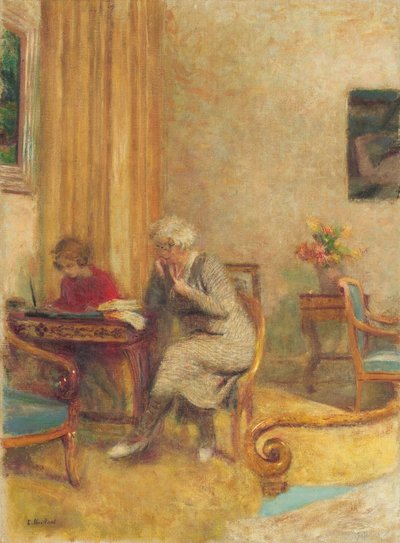 سيدتي هيسيل ولولو في الردهة الصغيرة للطين ؛ مدام هيسيل ولولو في صالة Little Clayes ، حوالي 1934-1935 بواسطة إدوارد فويلارد