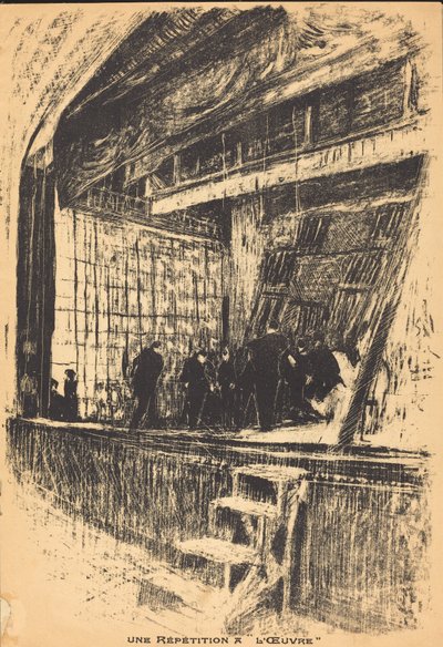 بروفة في L'Oeuvre ، برنامج L'Oasis ، 1903. بواسطة إدوارد فويلارد