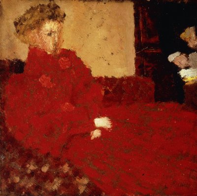 امرأة باللون الأحمر ، تجلس ؛ امرأة جالسة حمراء ، c.1892 بواسطة إدوارد فويلارد