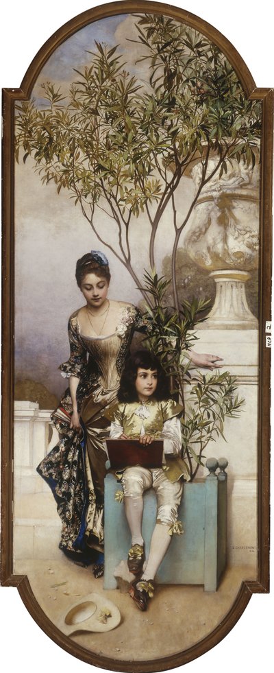 رسم الأم والطفل في الحديقة ، 1886 بواسطة إدوارد تشارلمونت