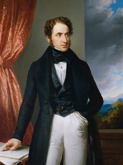 صورة لعازف الكمان والملحن جوزيف بينيش 1795-1873 ، 1840. بواسطة إدوارد إندر