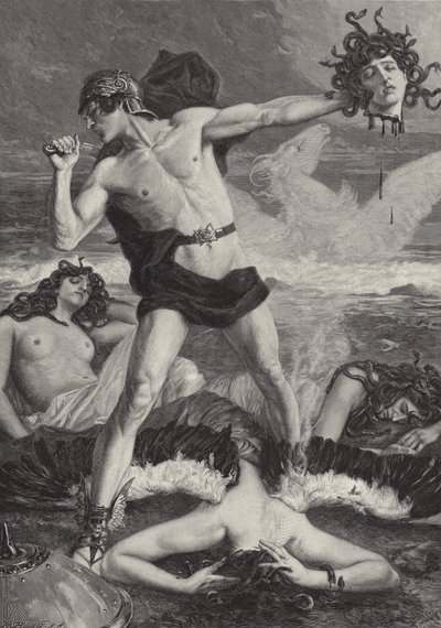 Perseus افتح رأس ميدوسا بواسطة إدوارد كيمبفر