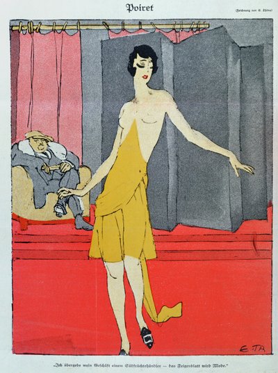 في Couturier ، نموذج مع Paul Poiret (1879-1944) من Simplicissimus بواسطة إدوارد ثوني