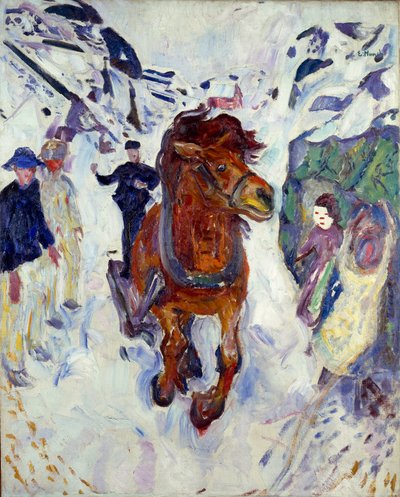 Horse Gallop Painting by Edvard Munch (1863-1944) 1910-1912 Dim. 148x119.5 cm Oslo, Kommunes Kunstsamlinger Munch-Museet (Musee Munch) بواسطة إدوارد مونش