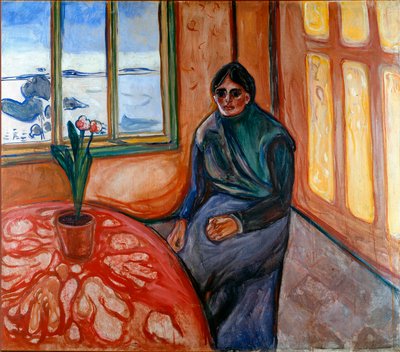 Melancolie (Laura) Painting by Edvard Munch (1863-1944) 1899 Sun. 110x126 cm Oslo, Kommunes Kunstsamlinger Munch-Museet (Musee Munch) بواسطة إدوارد مونش