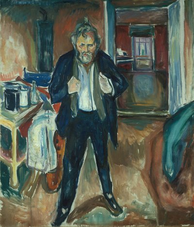 ليلة بلا نوم. صورة ذاتية في الاضطراب الداخلي بواسطة Edvard Munch