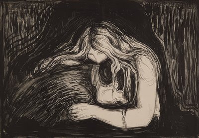 مصاص الدماء الثاني. 1895-1902 بواسطة Edvard Munch