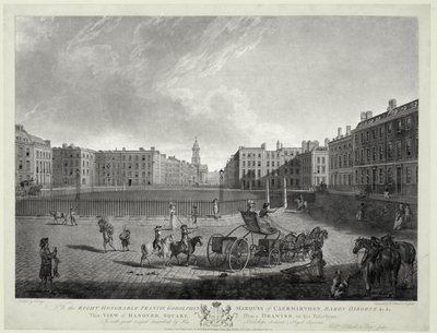 منظر لميدان هانوفر ، نقش بواسطة روبرت بولارد (1755-1838) وفرانسيس جوكس (1747-1812) 1787 (حفر ونقش مائي) بواسطة إدوارد (بعد) دايز