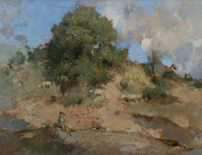 بنك الزعرور ، حوالي عام 1910 (زيت على قماش) بواسطة إدوارد آرثر والتون