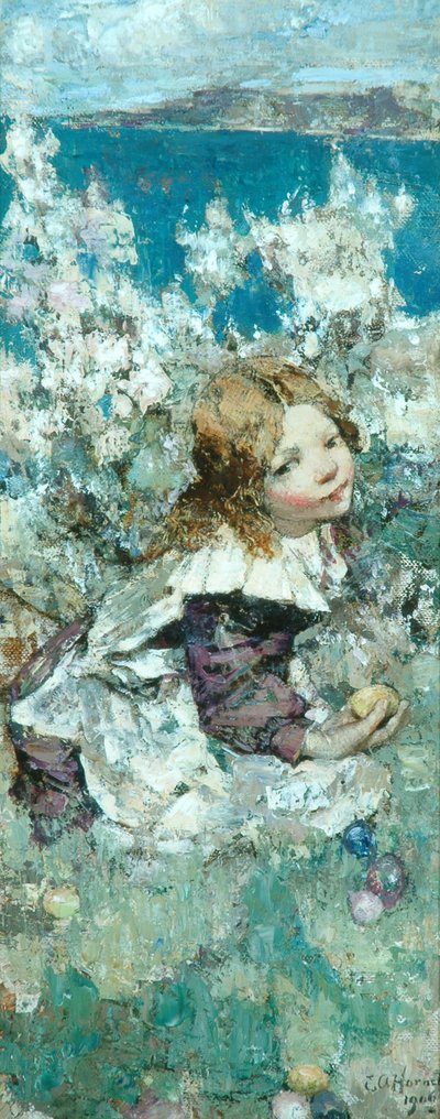طفل في الربيع بواسطة Edward Atkinson Hornel