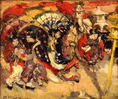 شخصيات يابانية في حديقة بواسطة إدوارد أتكينسون هورنيل