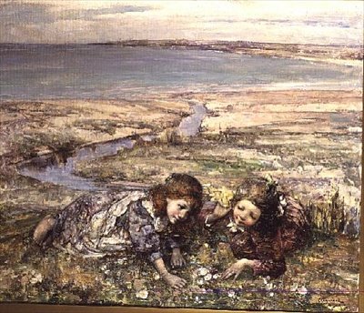 فتاتان على الشاطئ بواسطة إدوارد أتكينسون هورنيل