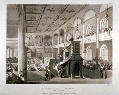 كنيسة مؤسسة المجتمع الخيرية ، طريق لندن ، ساوثوارك ، لندن ، 1809 بواسطة توماس رولاندسون