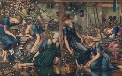 The Briar Rose ، The Garden Court ، c1890 ، 1922. بواسطة إدوارد بورن جونز