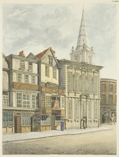 Old Council House, taken down 1824 (pencil & watercolor on paper) بواسطة إدوارد كاشين