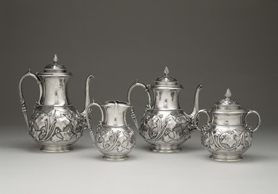 خدمة القهوة والشاي ، ج. 1856-1859 (الفضة والعاج) بواسطة إدوارد تشاندلر مور