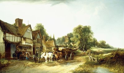 عربة الأخشاب ، 1845 بواسطة إدوارد تشارلز ويليامز