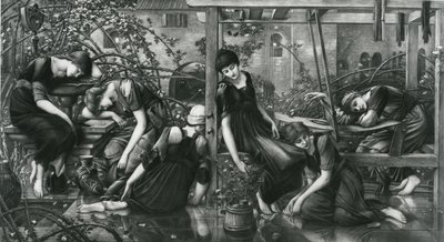 The Garden Court ، من سلسلة Briar Rose بواسطة إدوارد كولي (بعد) بيرن جونز