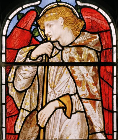 Cheddleton، Morris، Marshall، Faulkner & Co، Edward Burne-Jones، Trumpeting Angel، 1869 بواسطة إدوارد بورن جونز