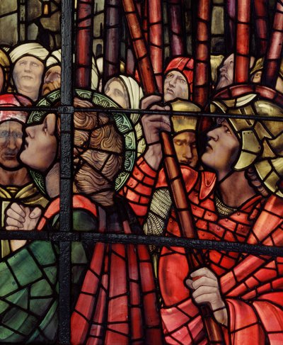 نافذة الصلب ، التفاصيل ، 1888 (زجاج ملون) بواسطة إدوارد بورن جونز